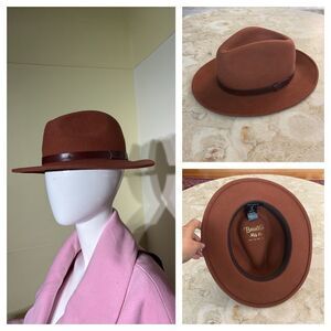 Brixton Messer Fedora 100% Wool Size Small